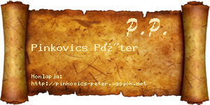 Pinkovics Péter névjegykártya